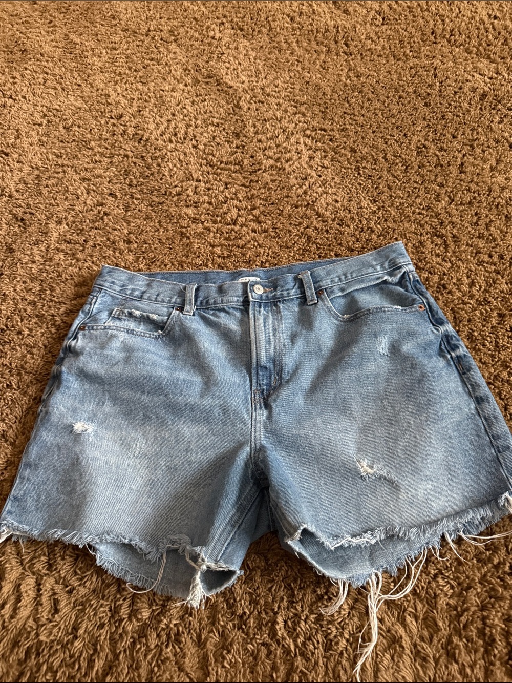 Old Navy Light Blue Distressed Denim Cutoff Shorts
